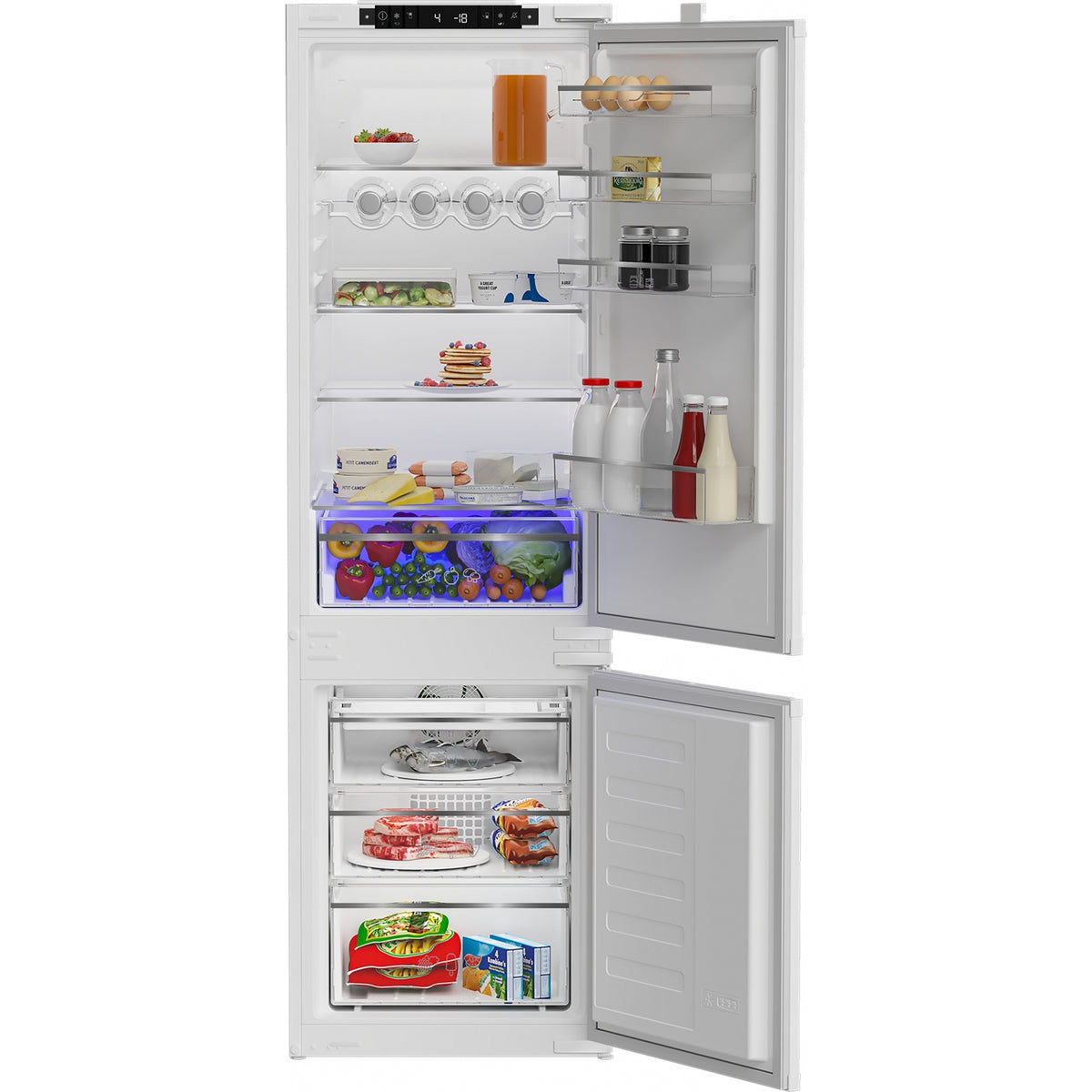Blomberg KNE4554EVI VitaminCare+ 54cm 70/30 Integrated Frost Free Fridge Freezer