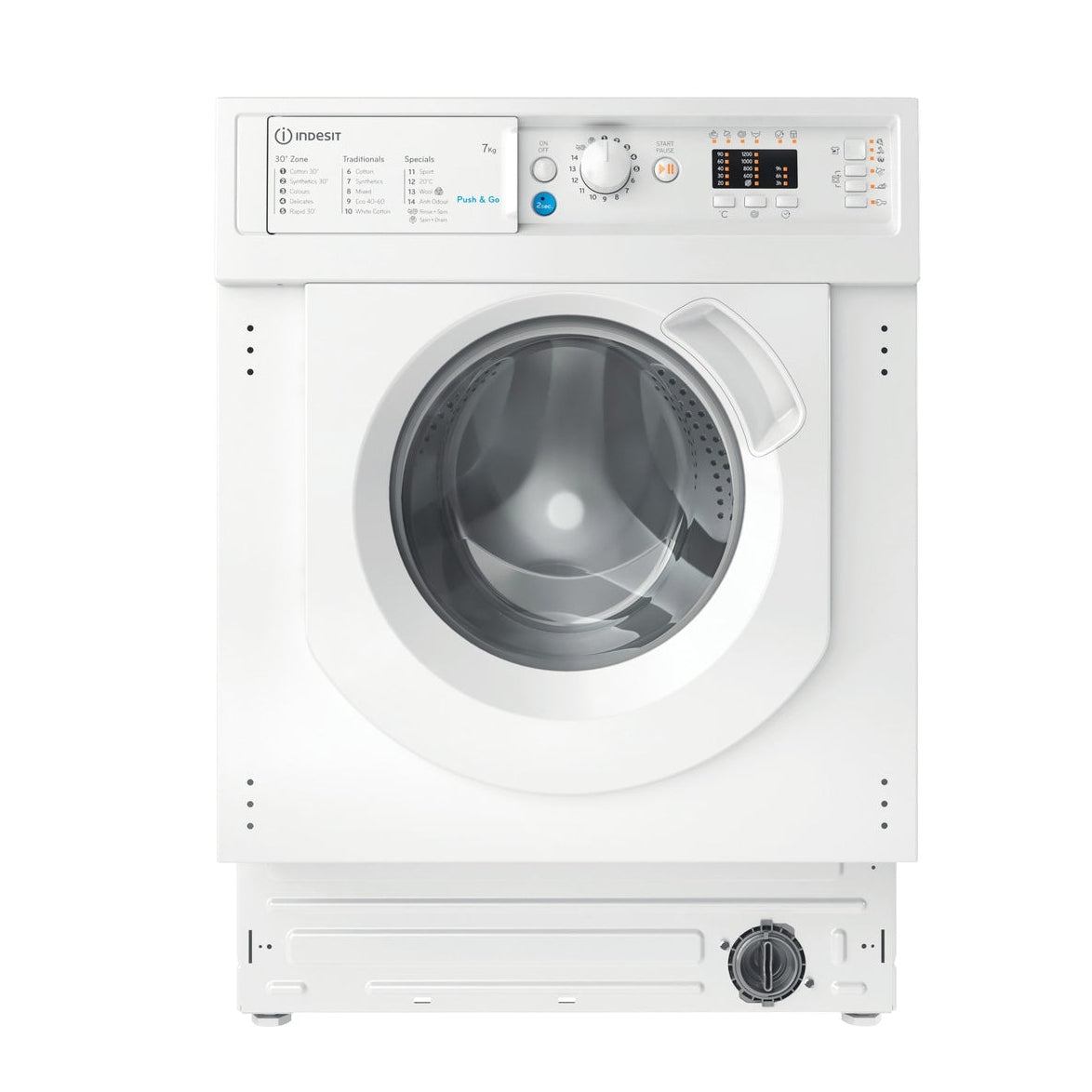 Indesit BIWMIL71252UKN 7kg 1200 Spin Integrated Washing Machine - White
