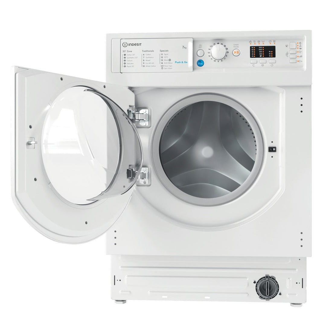 Indesit BIWMIL71252UKN 7kg 1200 Spin Integrated Washing Machine - White