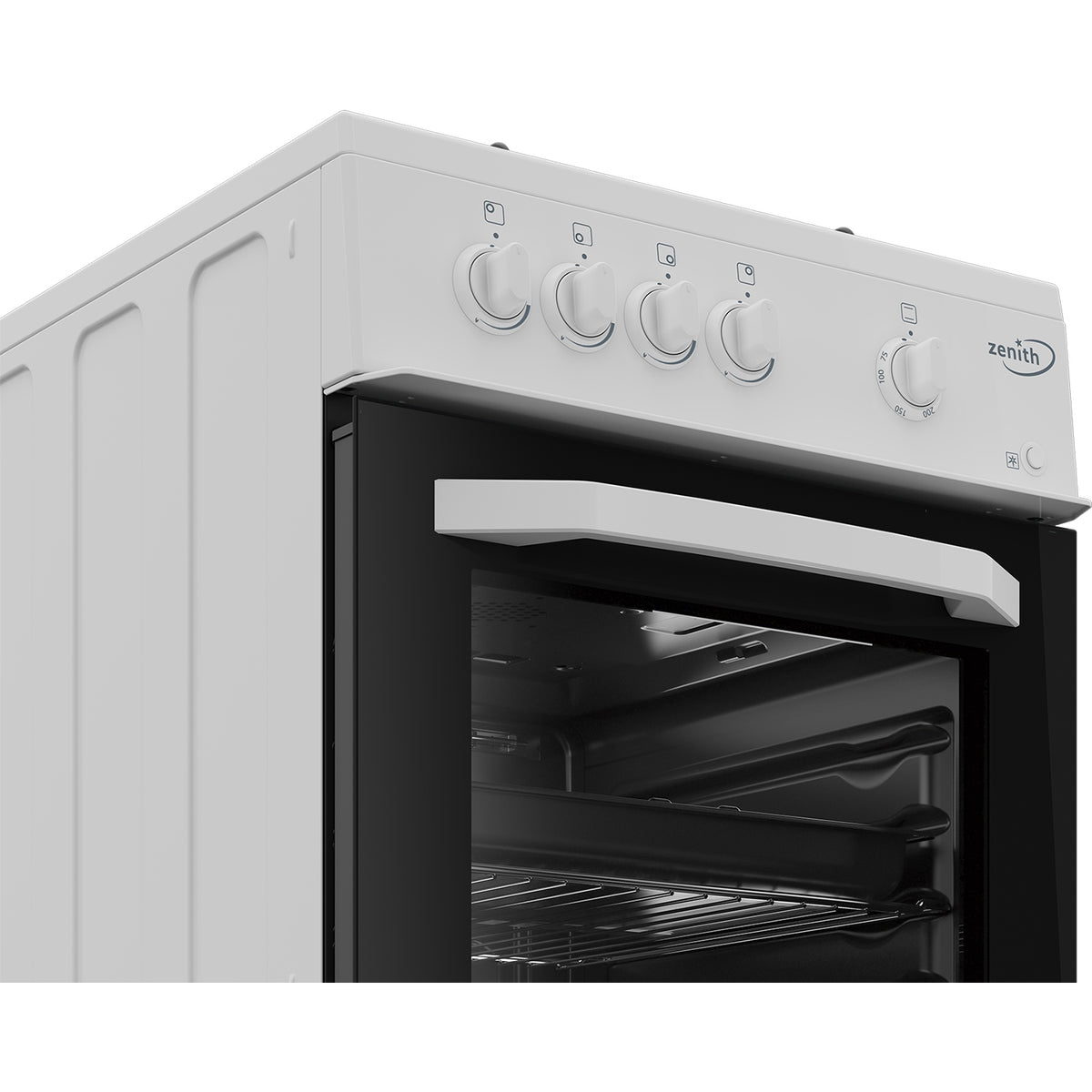 Zenith ZE501W 50cm Gas Single Oven with Gas Hob - White