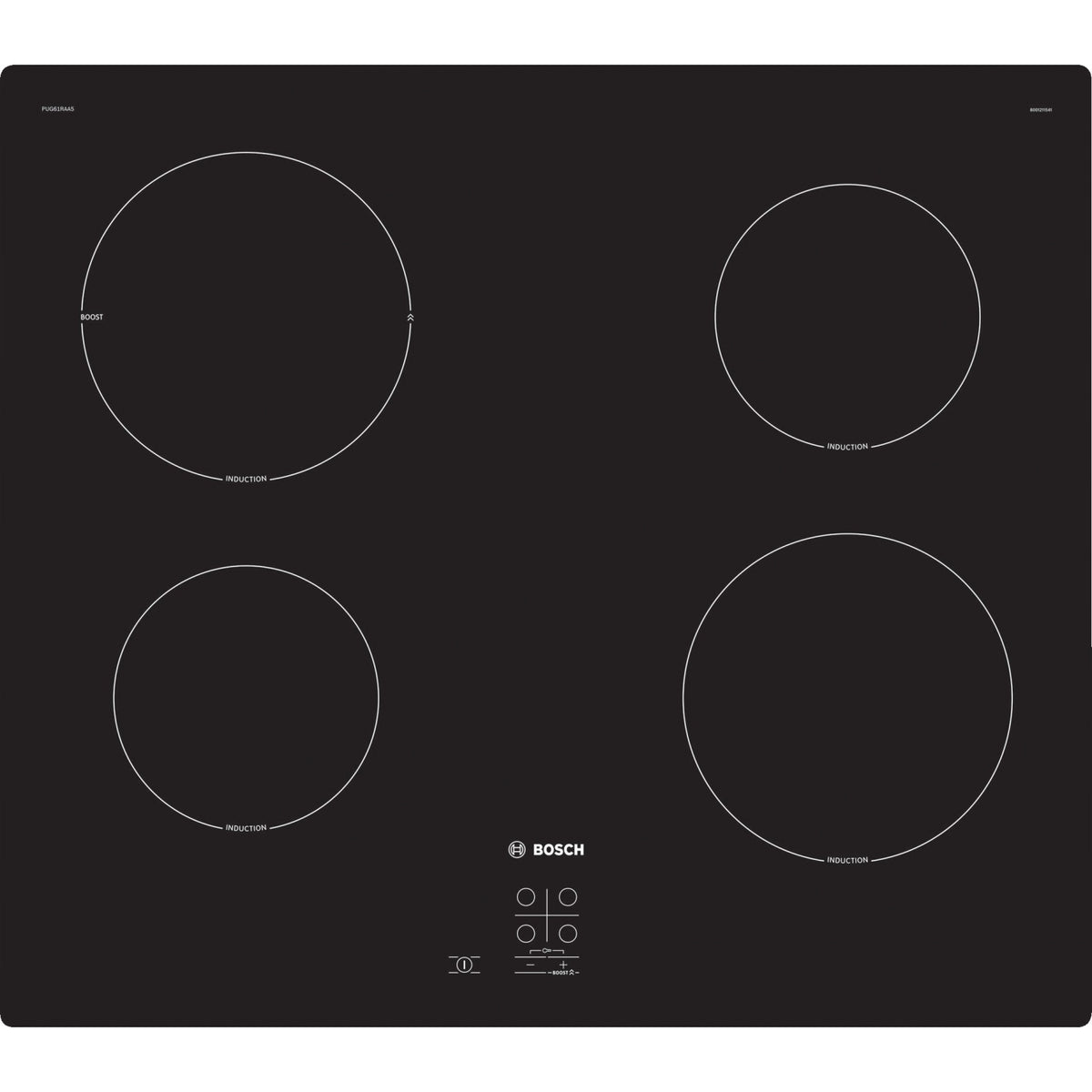 Bosch PUG61RAA5B 59.2cm Plug & Play Induction Hob - Black