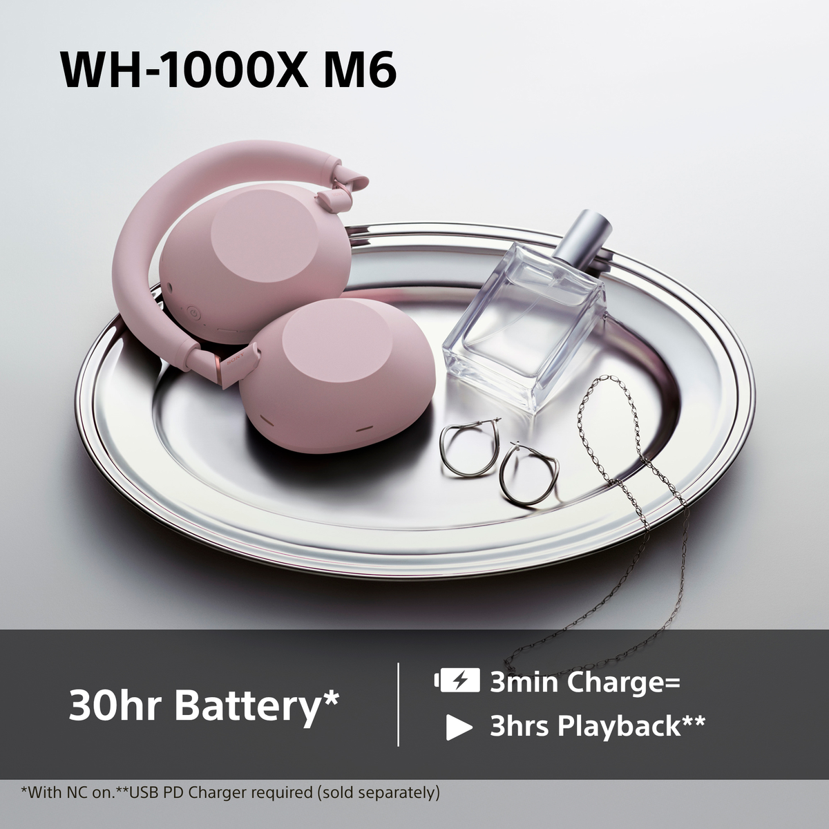 Sony WH1000XM6 | Flagship Noise Cancelling Headphones - Sand Pink