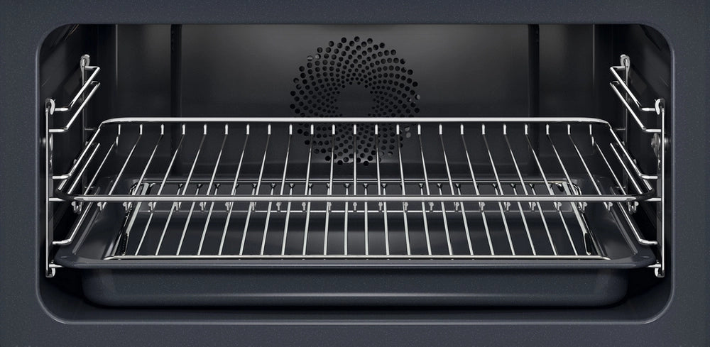 AEG GK6NK40FB 59.5cm Compact Combi Microwave Oven - Gloss Black with Steel Trim