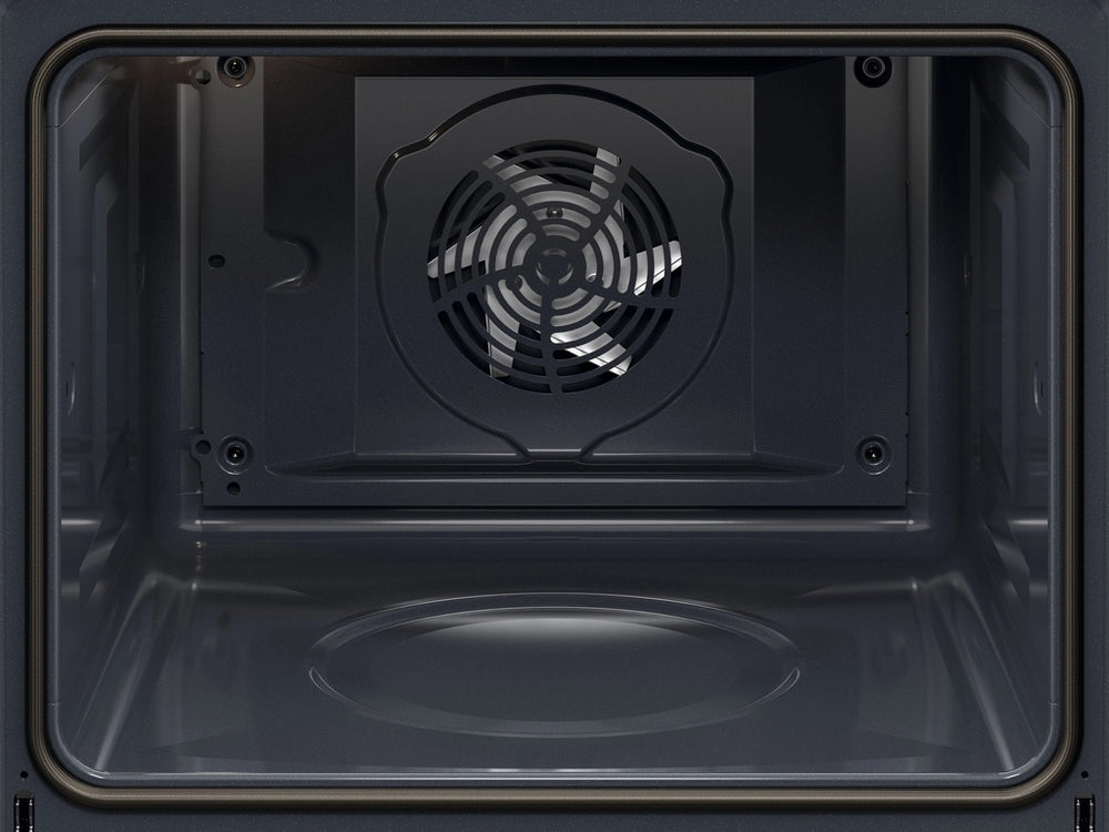 AEG GX7PB63FSB 59.6cm Built In Electric Single Oven - Gloss Black with Steel Trim