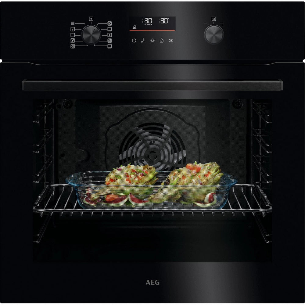 AEG OU5PB40XK 59.6cm Built In Electric Single Oven - Black