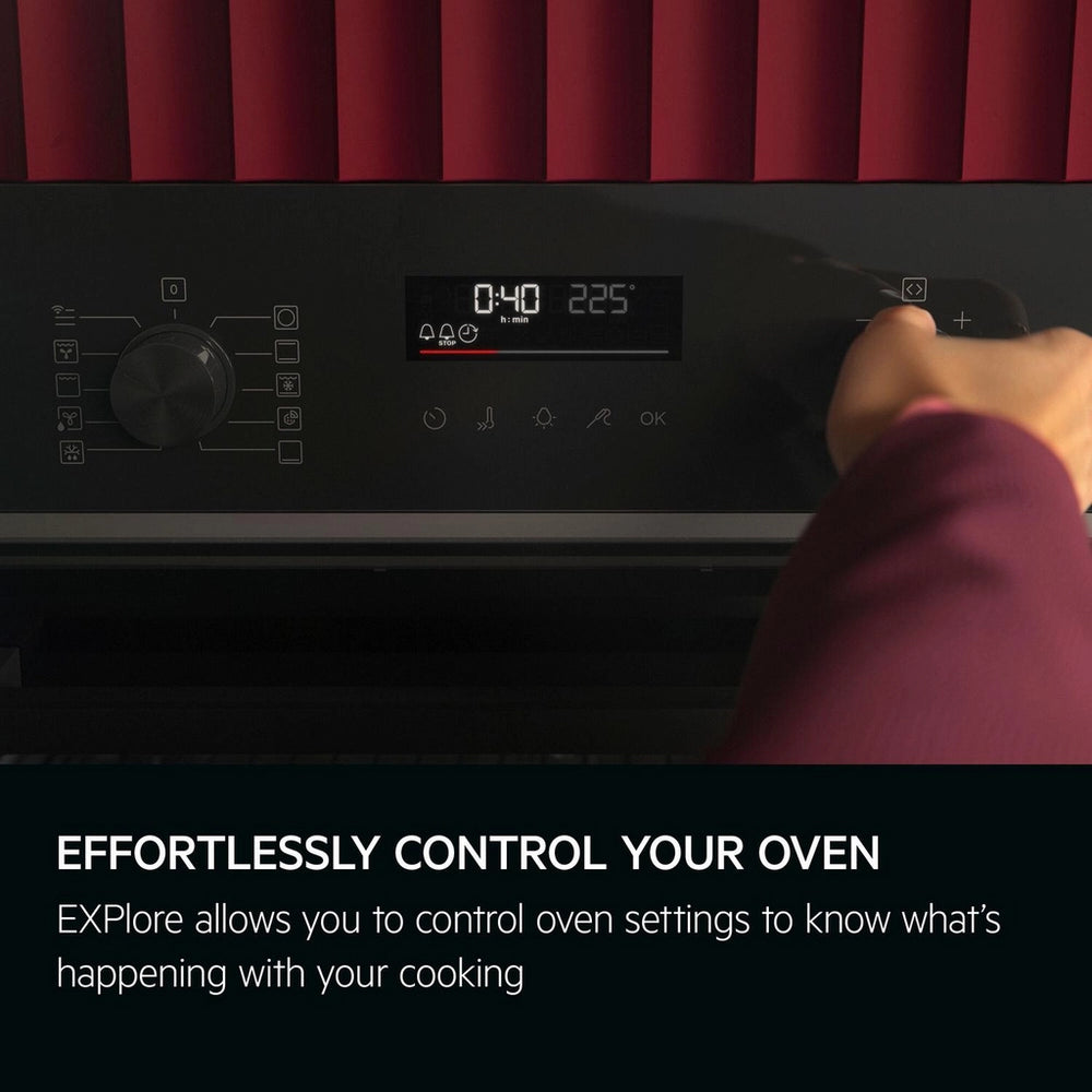 AEG OU5PB40XK 59.6cm Built In Electric Single Oven - Black