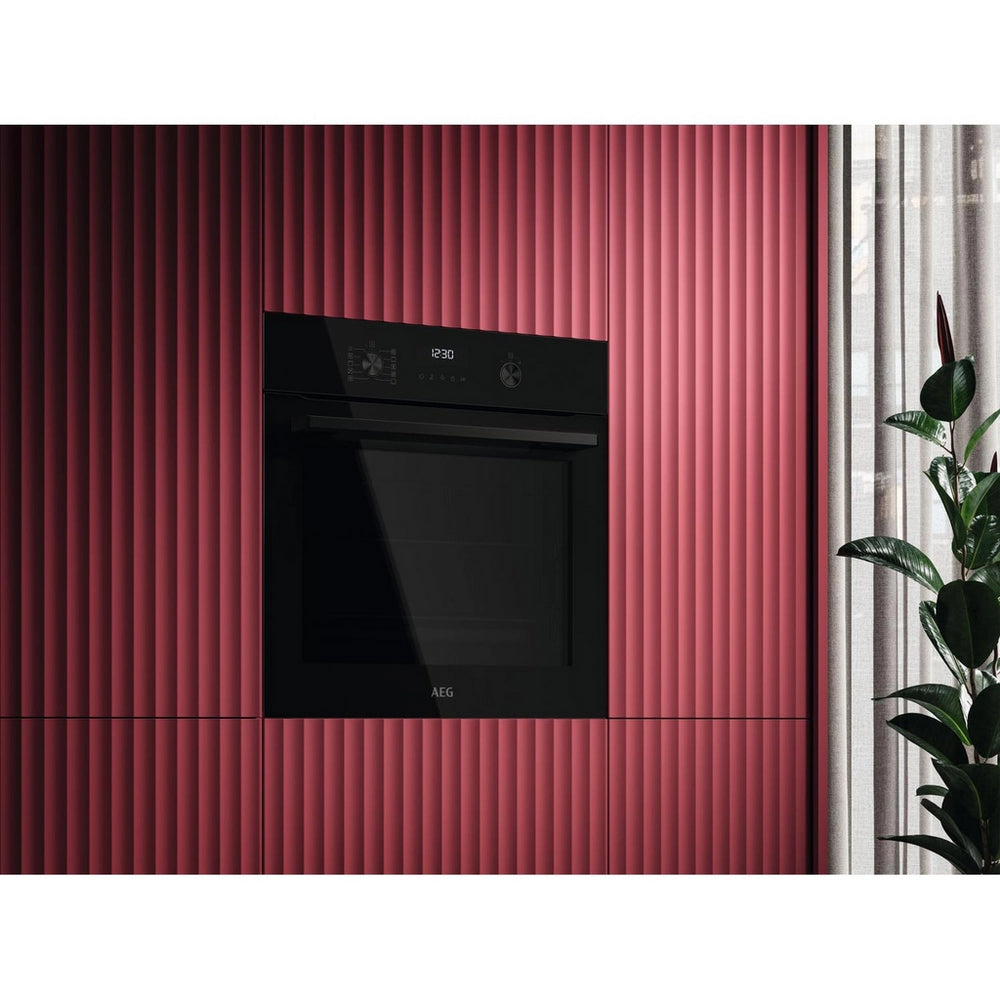 AEG OU5PB40XK 59.6cm Built In Electric Single Oven - Black
