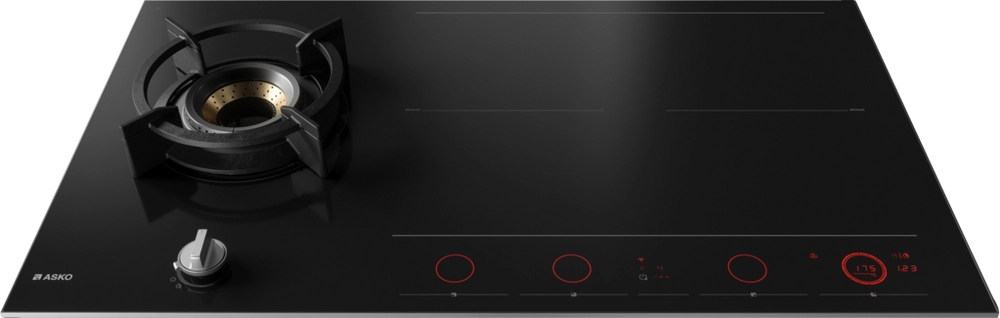 ASKO HIG89524BGB1 90cm 5 Zone Induction/Gas Hob - Black