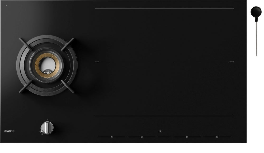 ASKO HIG89524BGB1 90cm 5 Zone Induction/Gas Hob - Black