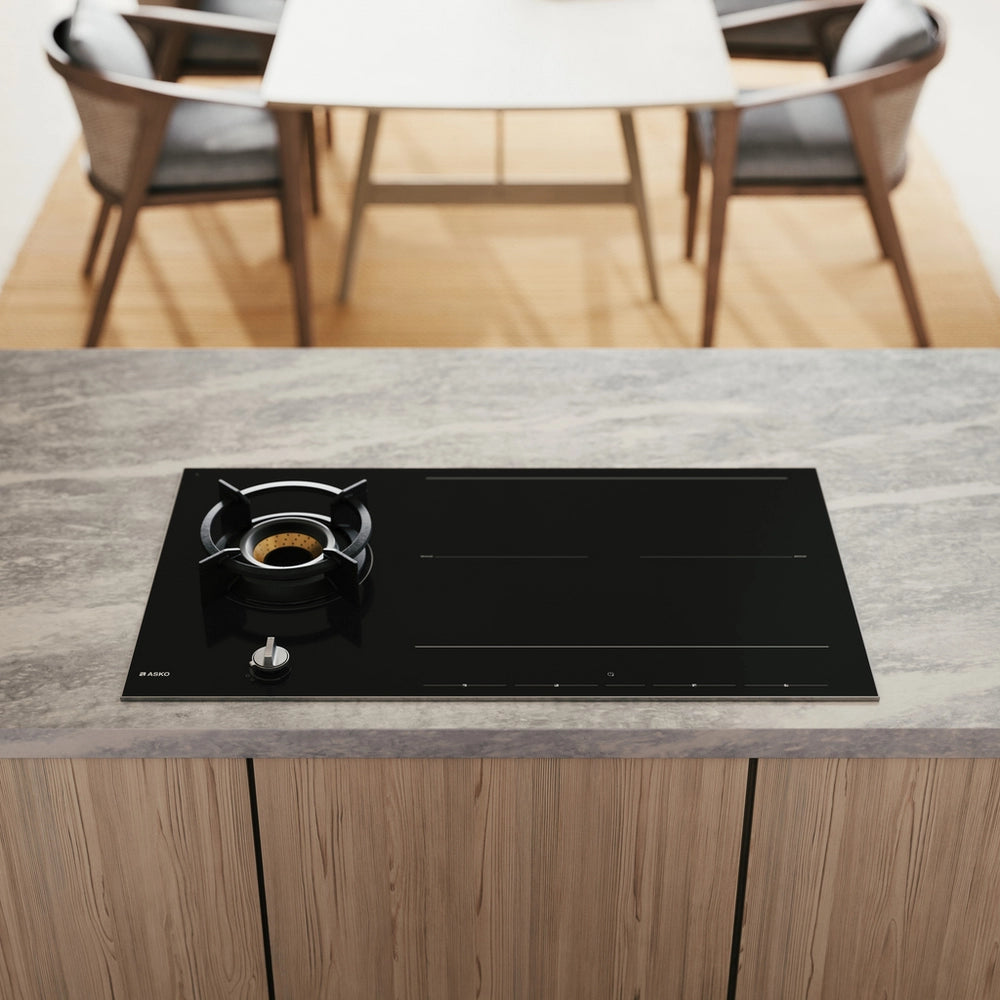 ASKO HIG89524BGB1 90cm 5 Zone Induction/Gas Hob - Black
