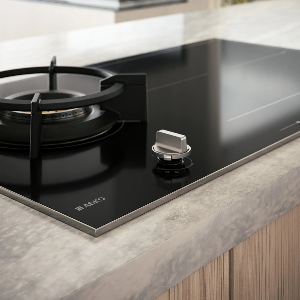 ASKO HIG89524BGB1 90cm 5 Zone Induction/Gas Hob - Black