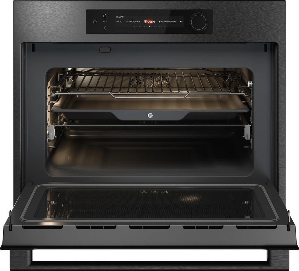 ASKO OCM64BSH 45cm Built In Combi Oven with Microwave - Black Steel