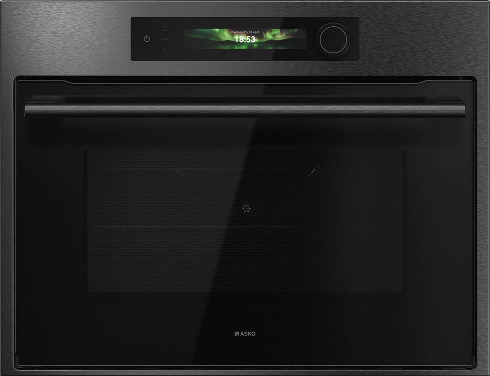 ASKO OCM64BSH 45cm Built In Combi Oven with Microwave - Black Steel