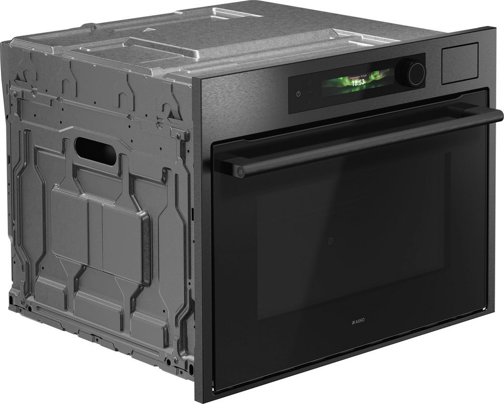 ASKO OCS64BSH 45cm Built-in Compact Oven with steam function - Black Steel,