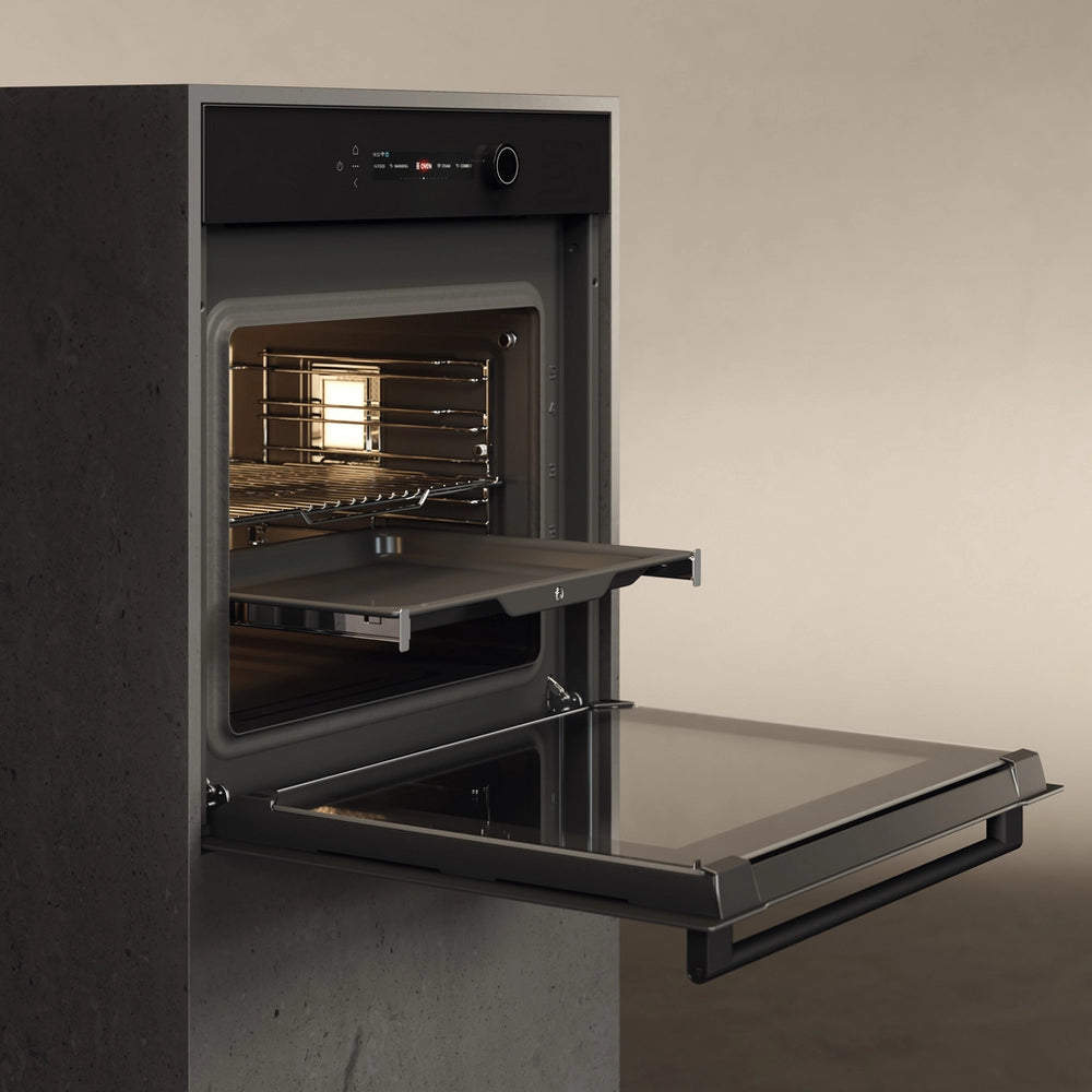 ASKO OTP56BGH 60cm Multifunctional Built In Single Oven with Pyrolytic cleaning - Black Glass,