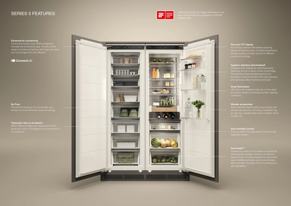 ASKO RBF576DND1.UK Integrated No Frost Upright Freezer