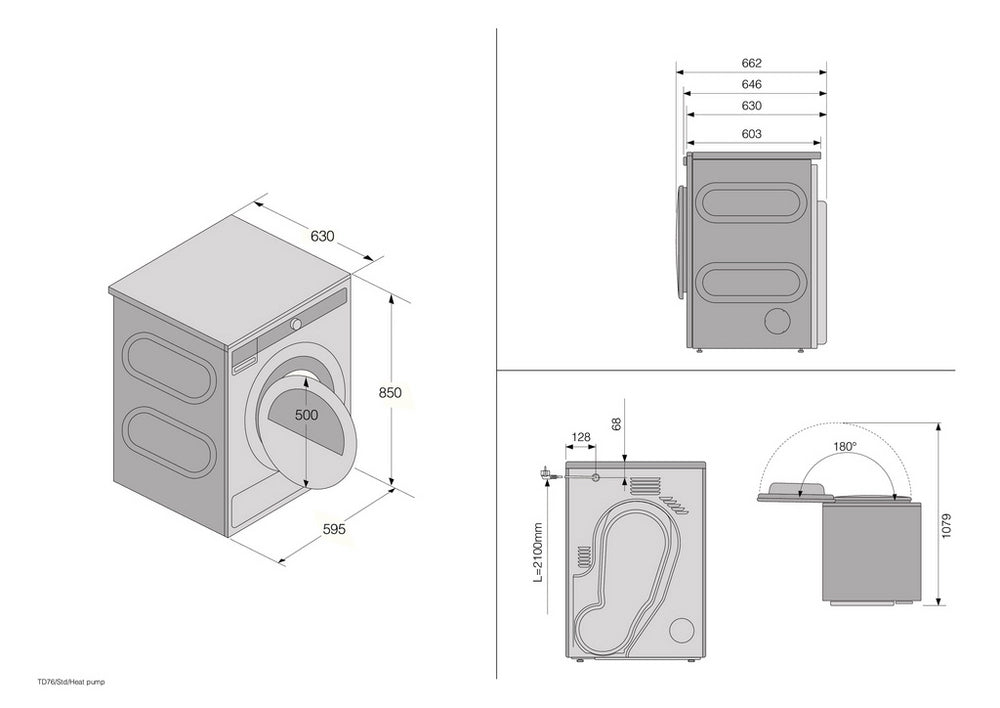 ASKO T509HRG.UK 9kg Heatpump Tumble Dryer - Graphite Black
