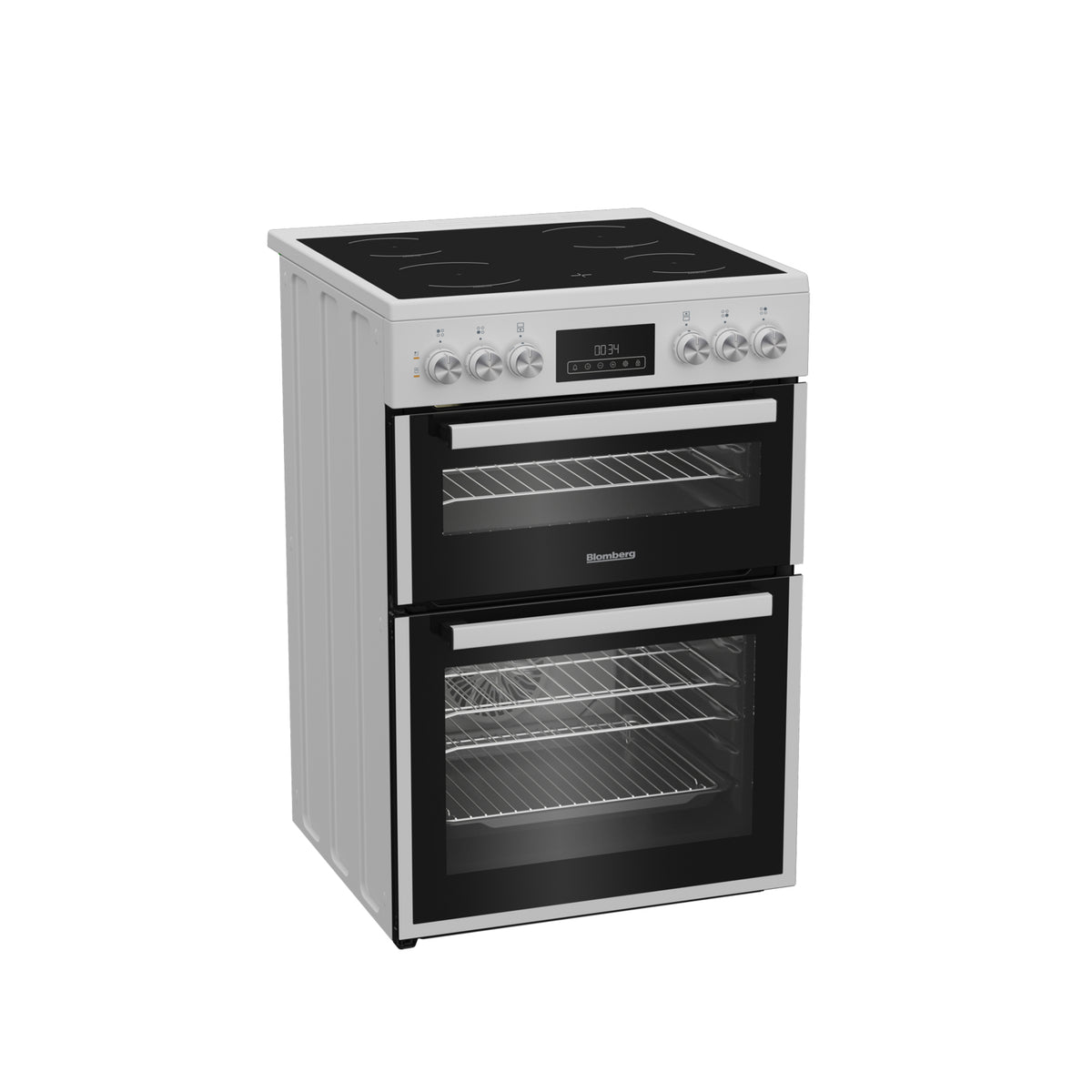 Blomberg HKRN651W 60cm Double Oven Electric Cooker with Vitroceramic Hob - White