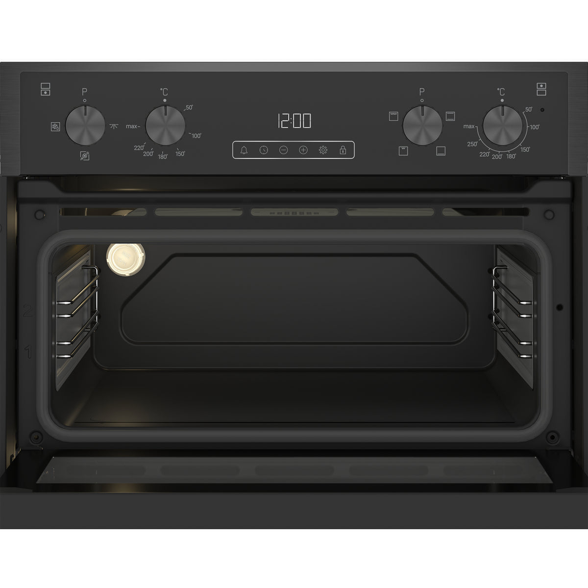 Blomberg RODN9202DX 59.4cm Built In Electric Double Oven - Dark Steel