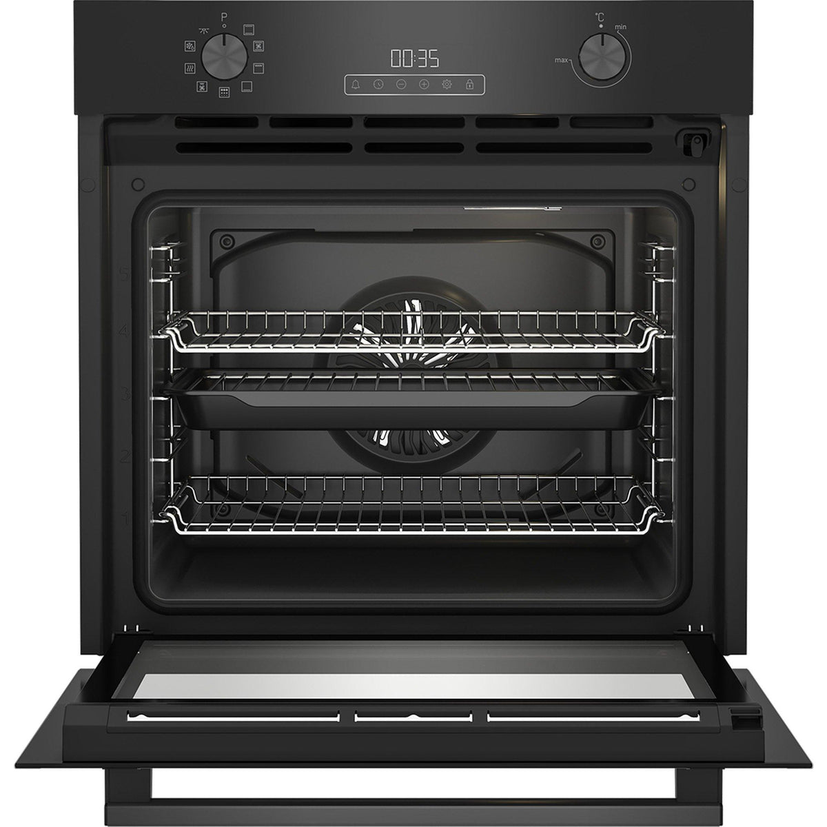 Blomberg AeroChef ROEN8232BP 60cm Built In Electric Single Oven - Black