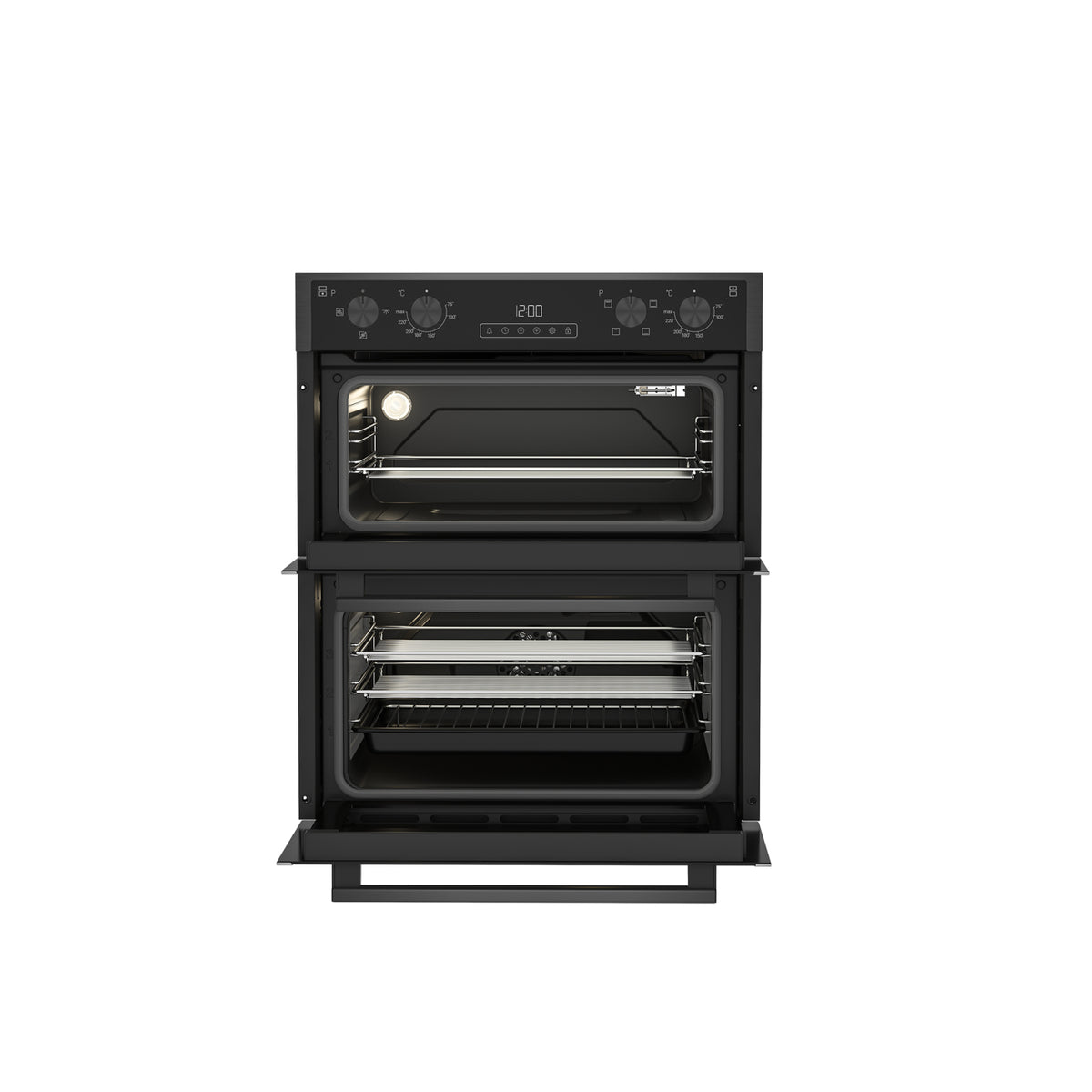 Blomberg ROTN9202DX 59.4cm Built-Under Electric Double Oven - Dark Steel