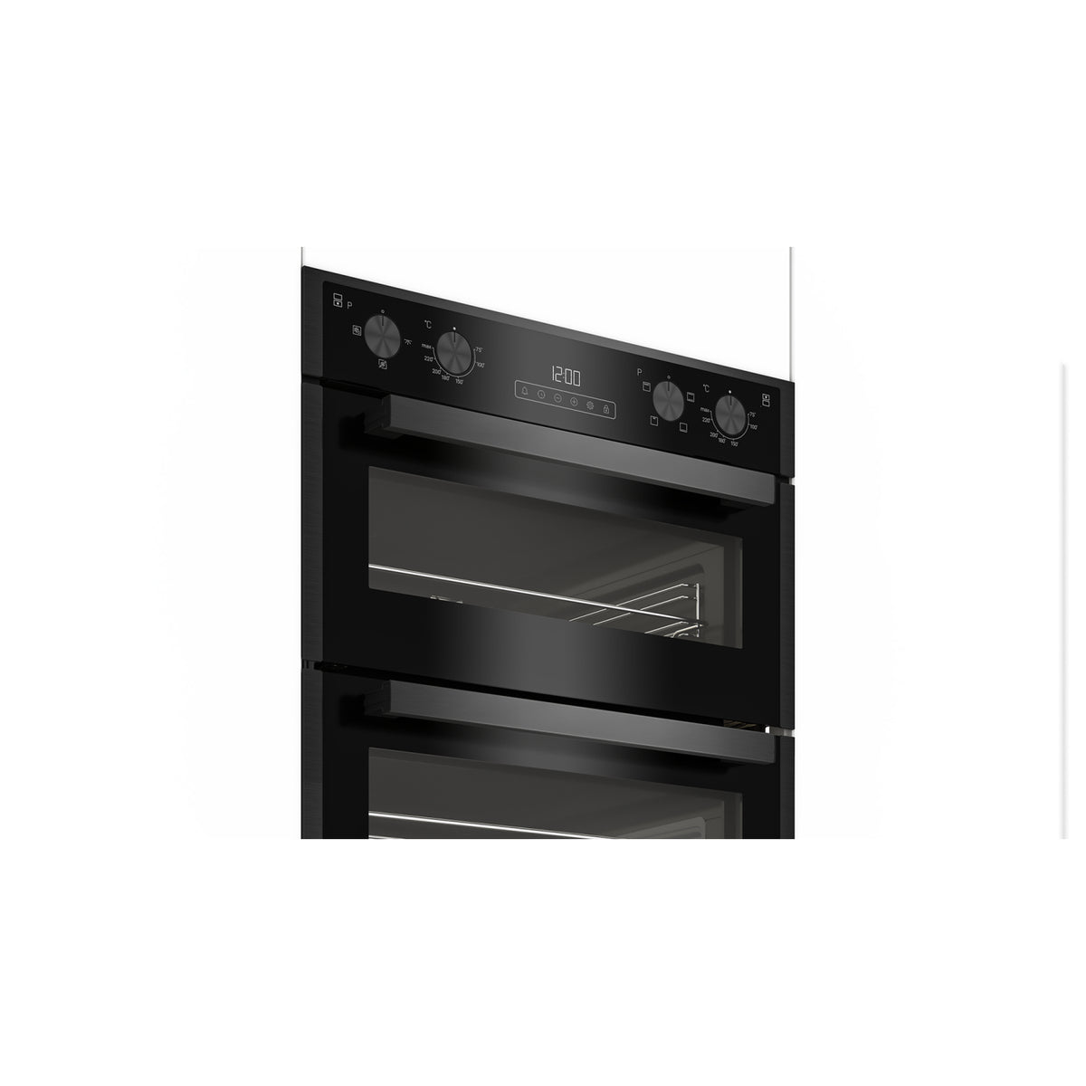 Blomberg ROTN9202DX 59.4cm Built-Under Electric Double Oven - Dark Steel