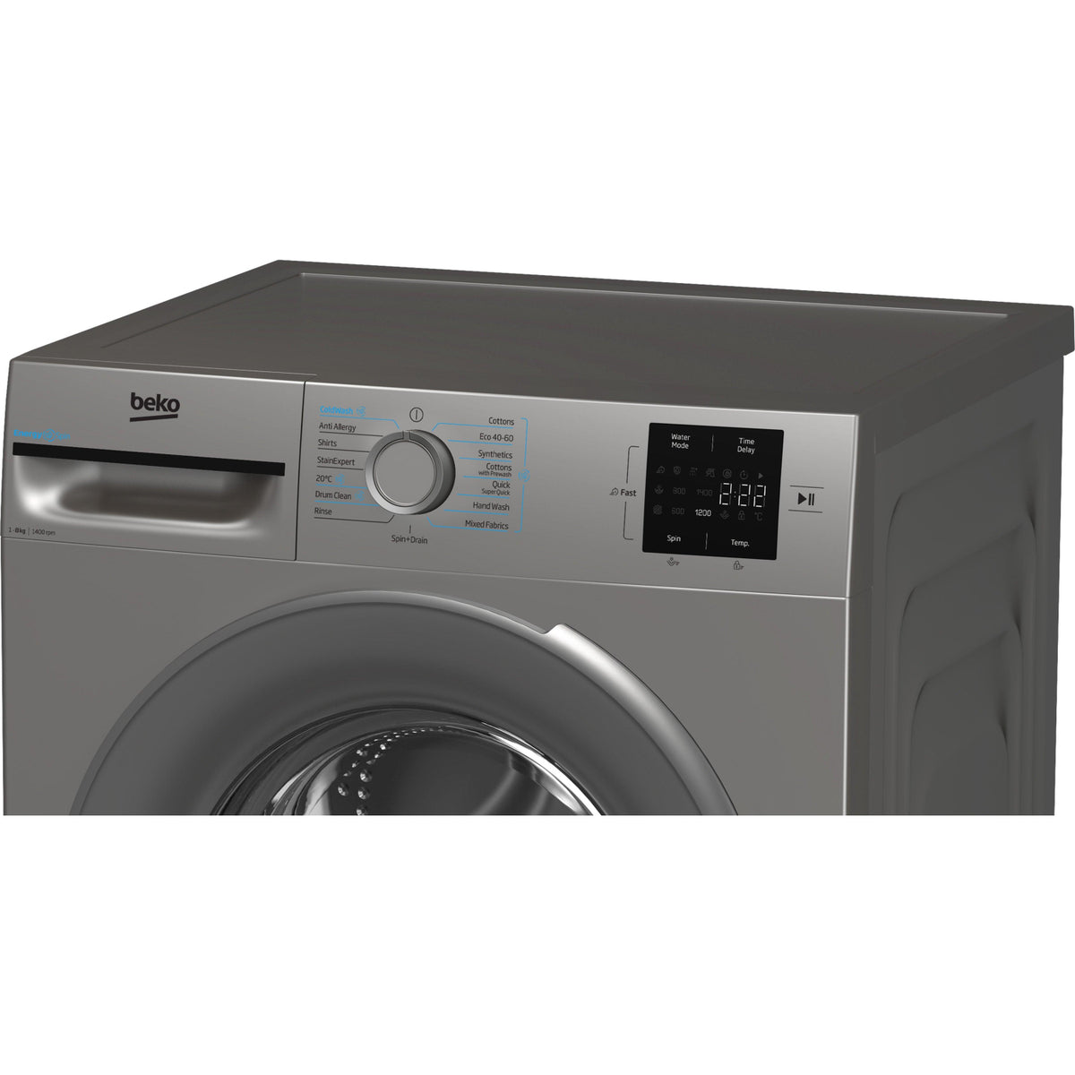 Beko BMN3WT3841S 8kg 1400 Spin EnergySpin Washing Machine - Silver