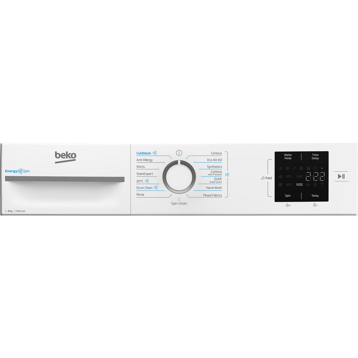 Beko BMN3WT3841W 8kg 1400 Spin EnergySpin Washing Machine - White