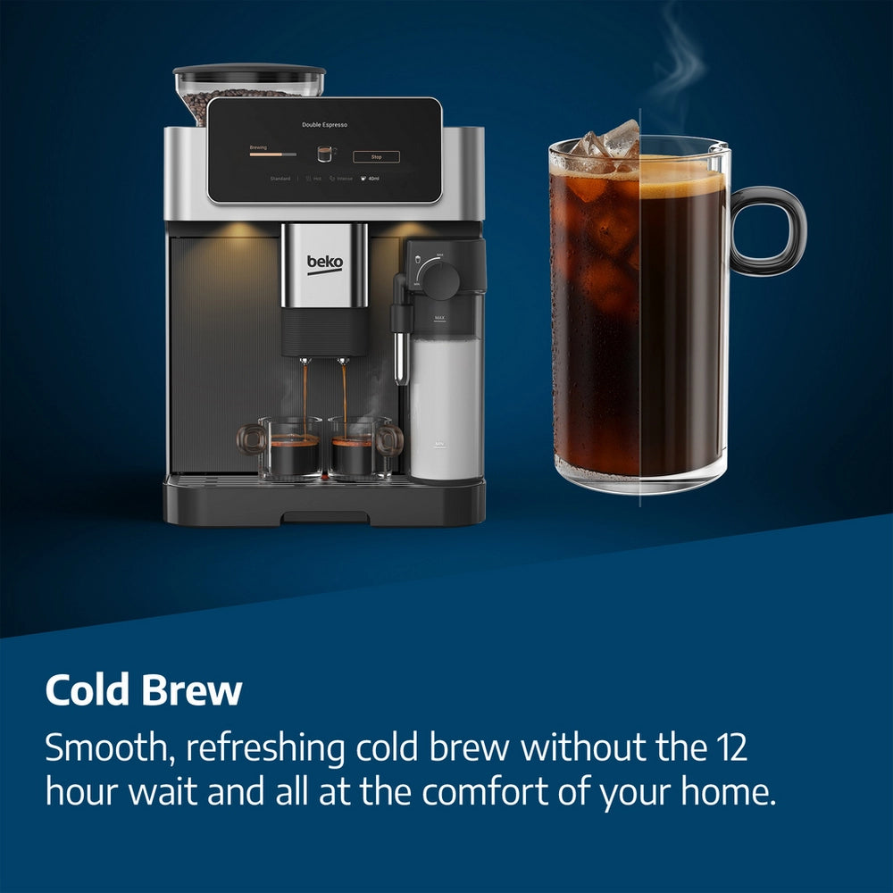 Beko CEG8564X CaffeExperto Series Espresso Machine with Integrated Grinder and Milk Cup - Silver