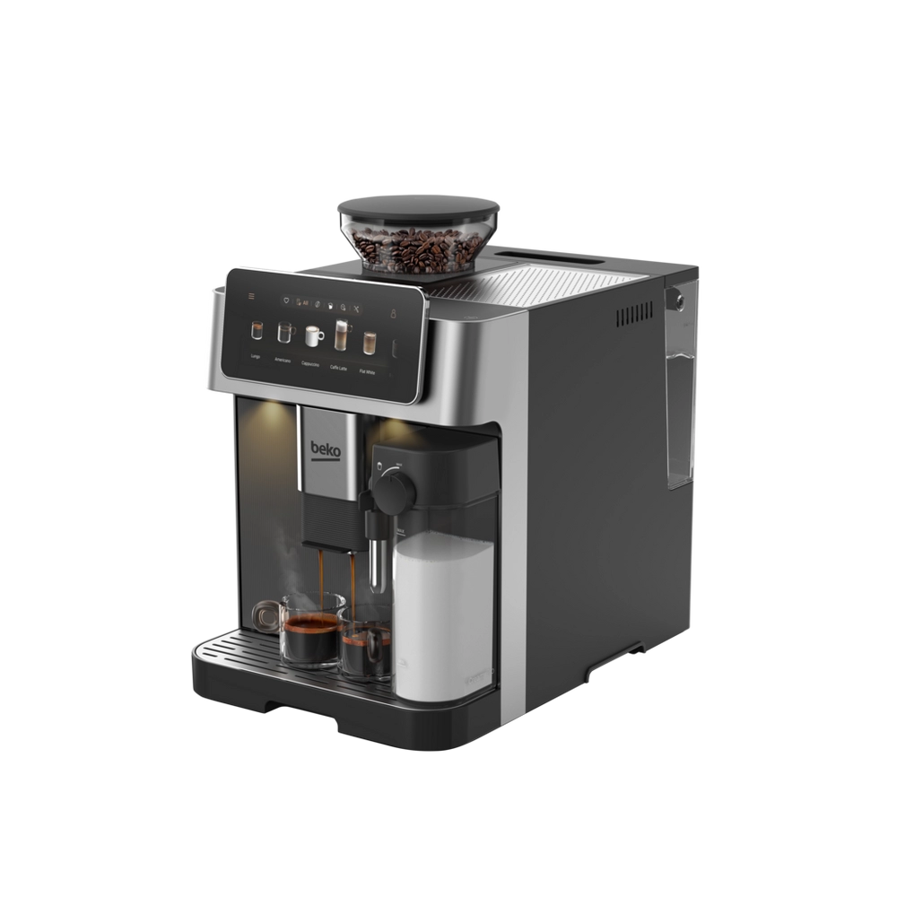 Beko CEG8564X CaffeExperto Series Espresso Machine with Integrated Grinder and Milk Cup - Silver