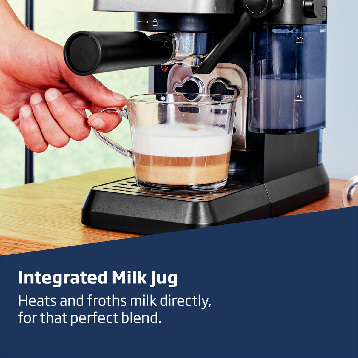 Beko CaffeExperto CEP5304X Manual Espresso with Steam Wand - Black