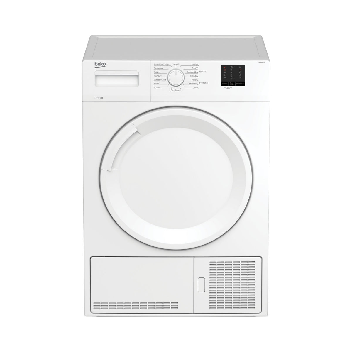 Beko DTKCE90021W 9kg Condenser Tumble Dryer with Sensor Programmes - White