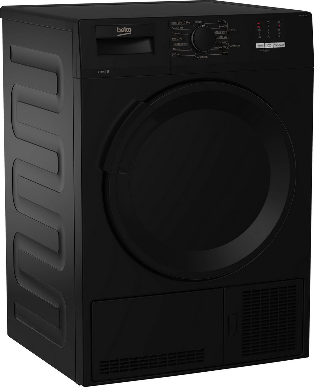 Beko DTLCE80051B 8kg Condenser Tumble Dryer with Sensor Programmes - Black