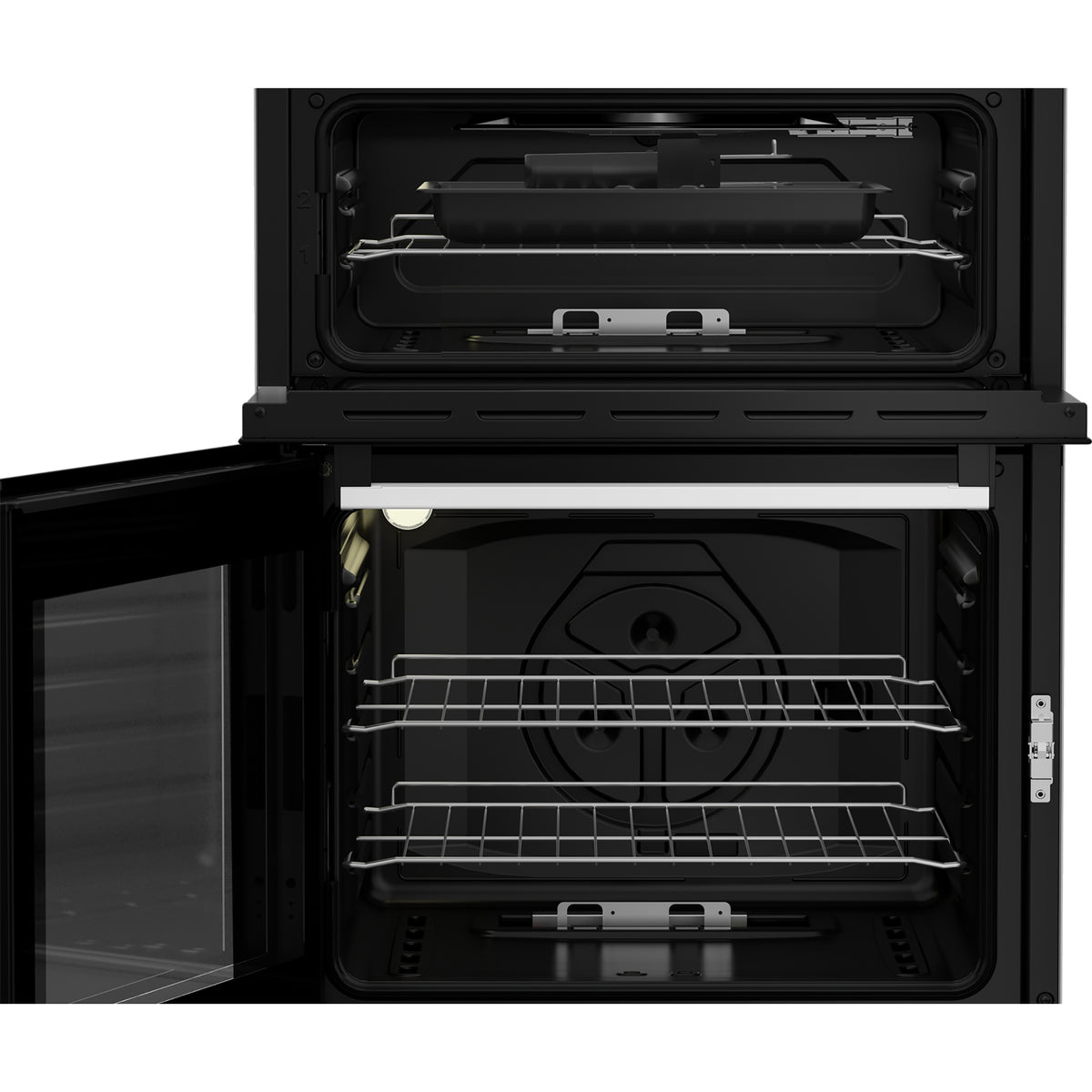 Beko EDG6231W 60cm Double Oven Gas Cooker with Gas Hob - White
