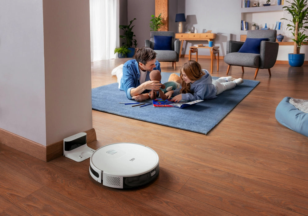 Beko VRR60314VW Robot Vacuum Cleaner - 150 Minutes Run Time - White