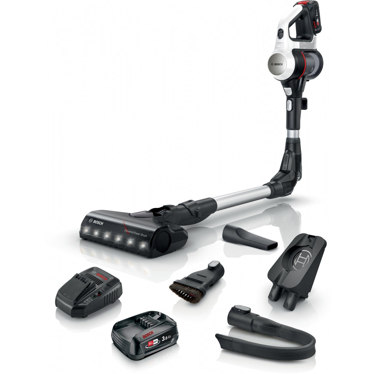 Bosch Unlimited 7 BCS712GB Cordless Vacuum Cleaner with Dual Battery - 80 Minutes Run Time - White & Black