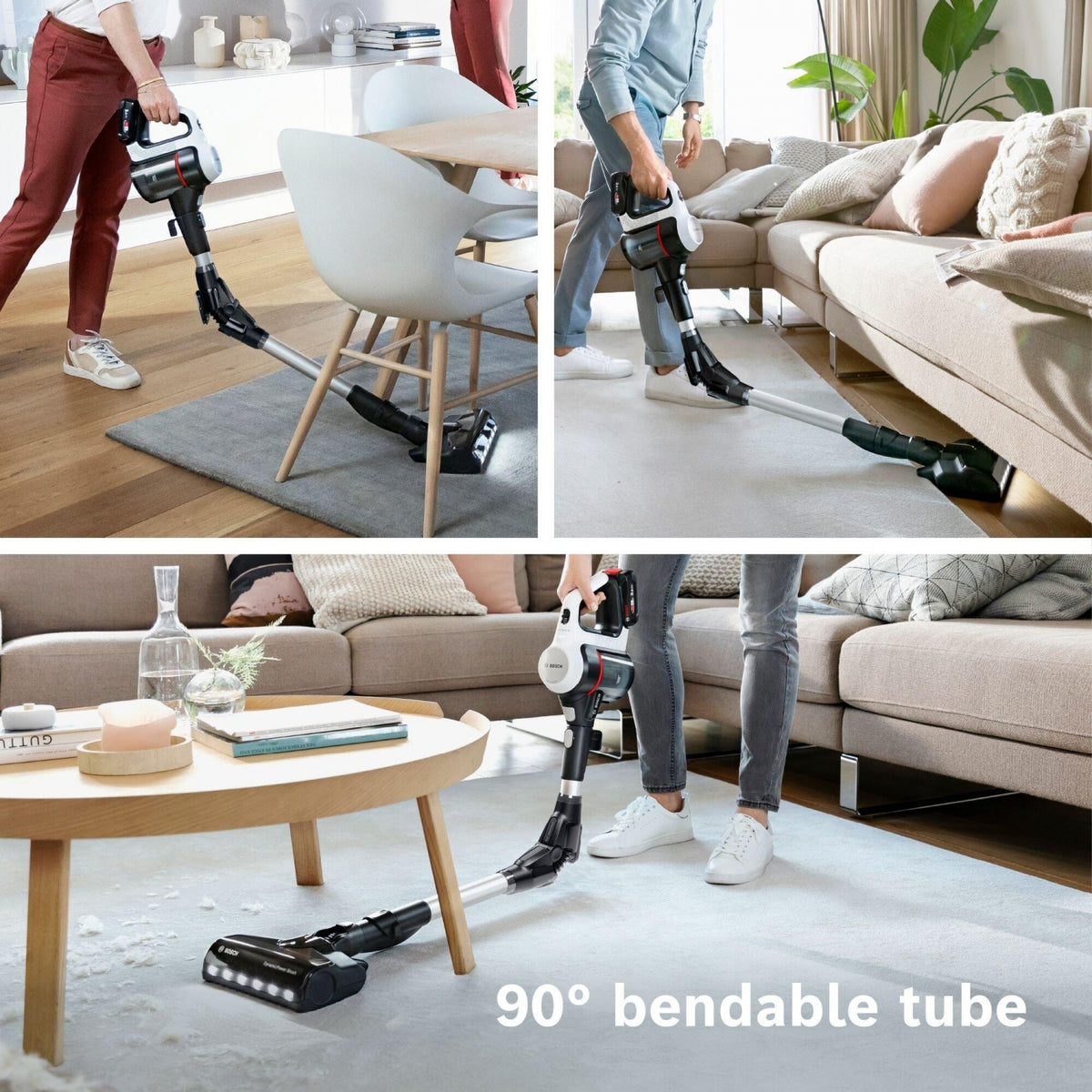 Bosch Unlimited 7 BCS712GB Cordless Vacuum Cleaner with Dual Battery - 80 Minutes Run Time - White & Black