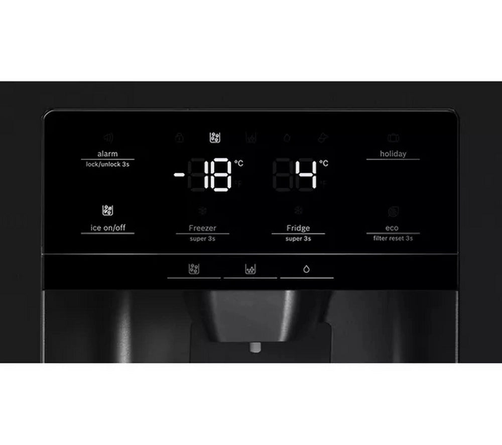 Bosch KAD93ABEP 70/30 Total No Frost, American Fridge-freezer - Black
