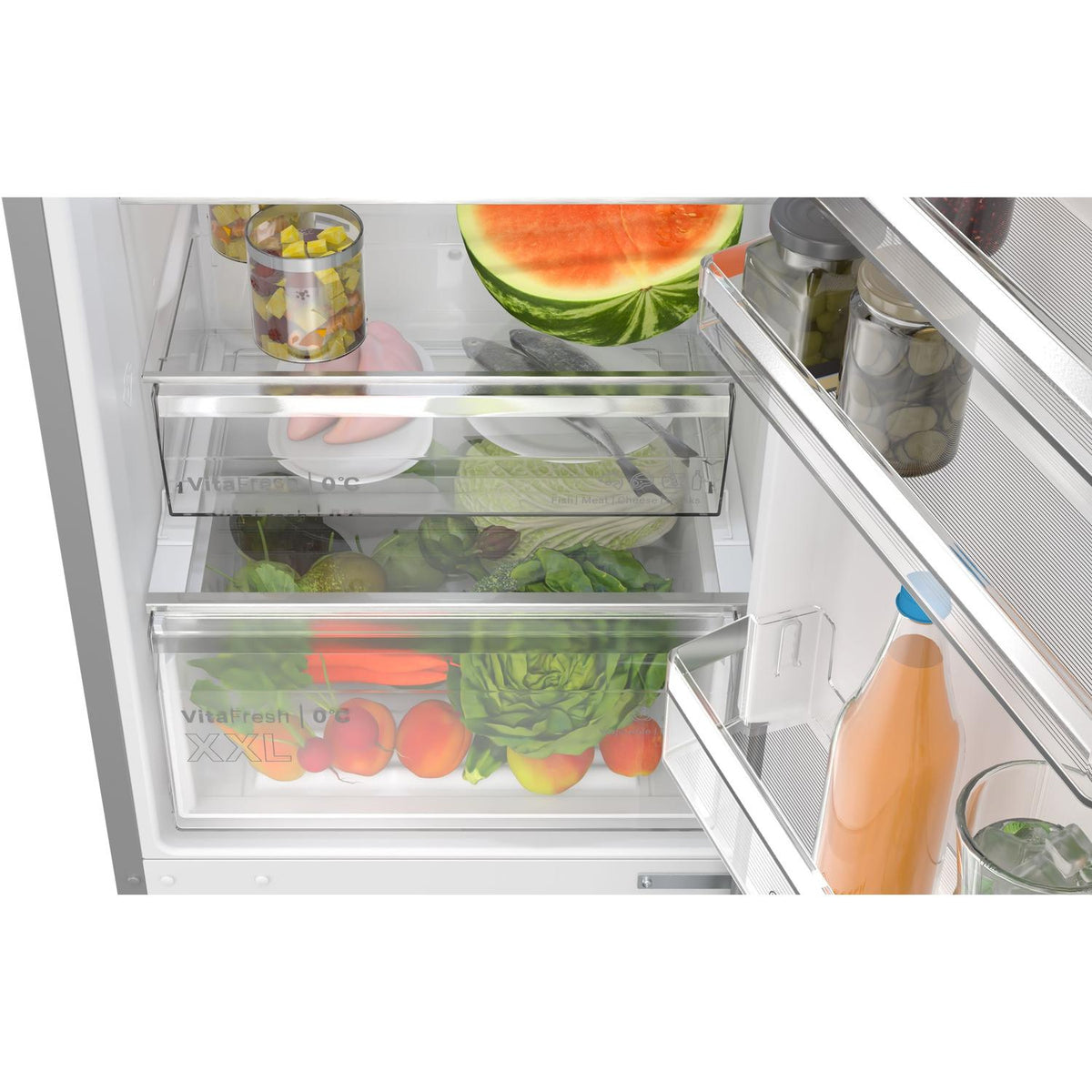 Bosch KGN392LAGG 60cm 70/30 Total No Frost Fridge Freezer - Stainless Steel Look
