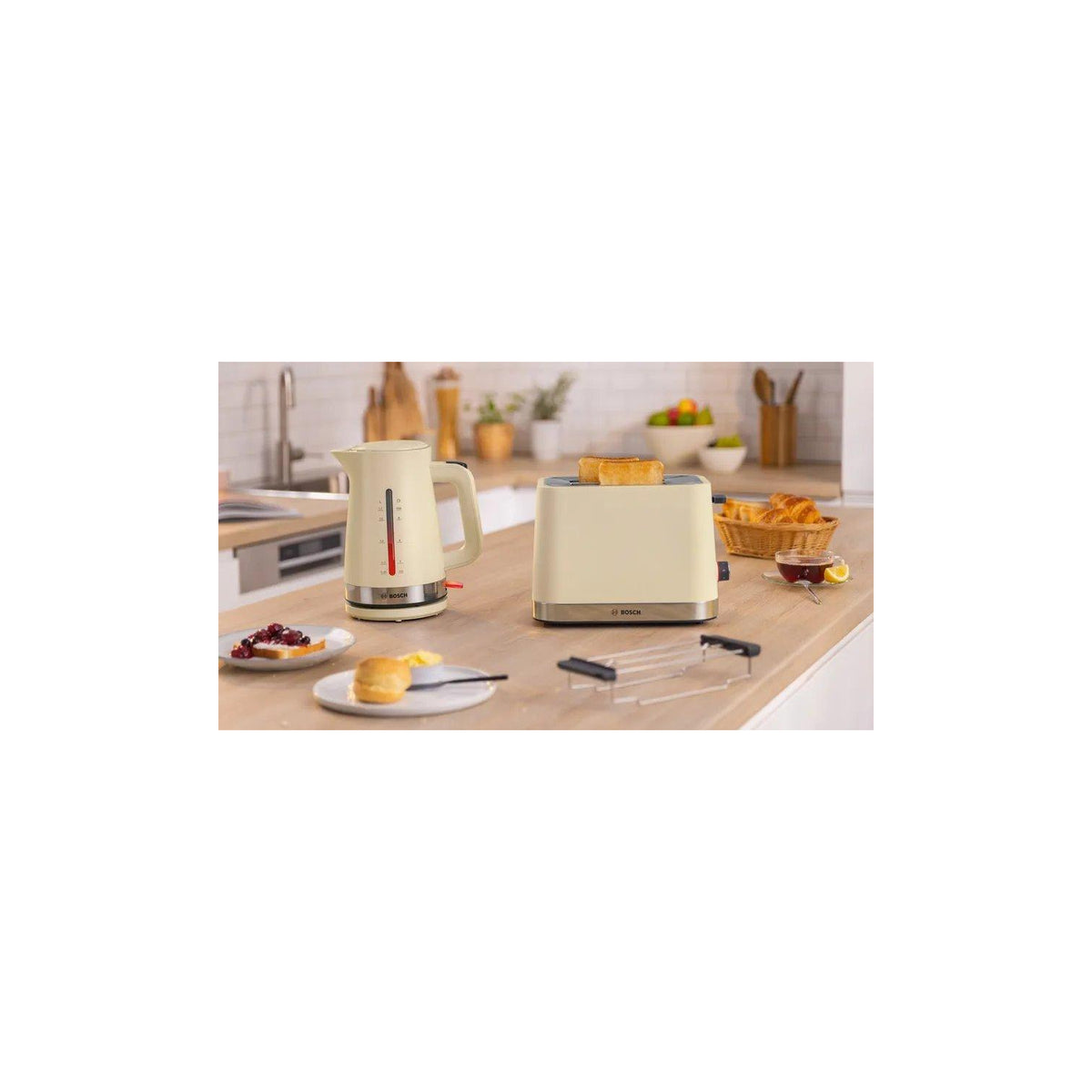 Bosch TAT4M227GB 2 Slice Toaster - Cream