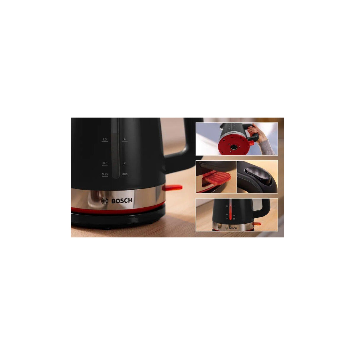 Bosch TWK4M223GB 1.7 Litres Jug Kettle - Black