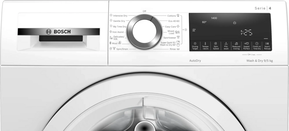Bosch WNA144V9GB 9kg/5kg 1400 Spin Washer Dryer - White