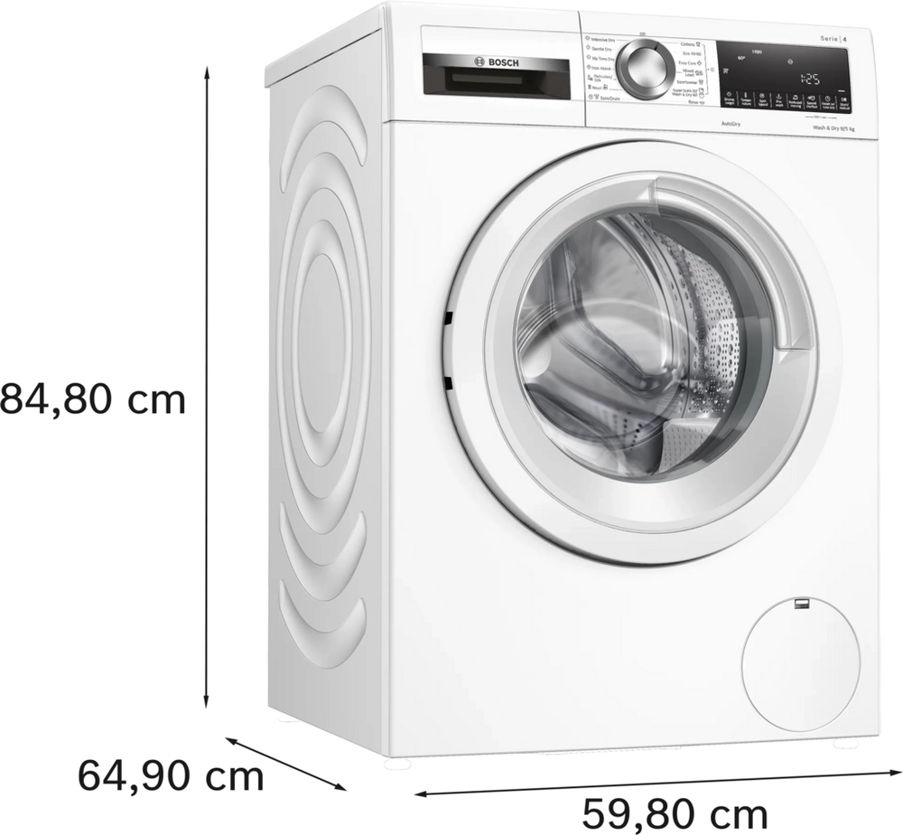 Bosch WNA144V9GB 9kg/5kg 1400 Spin Washer Dryer - White