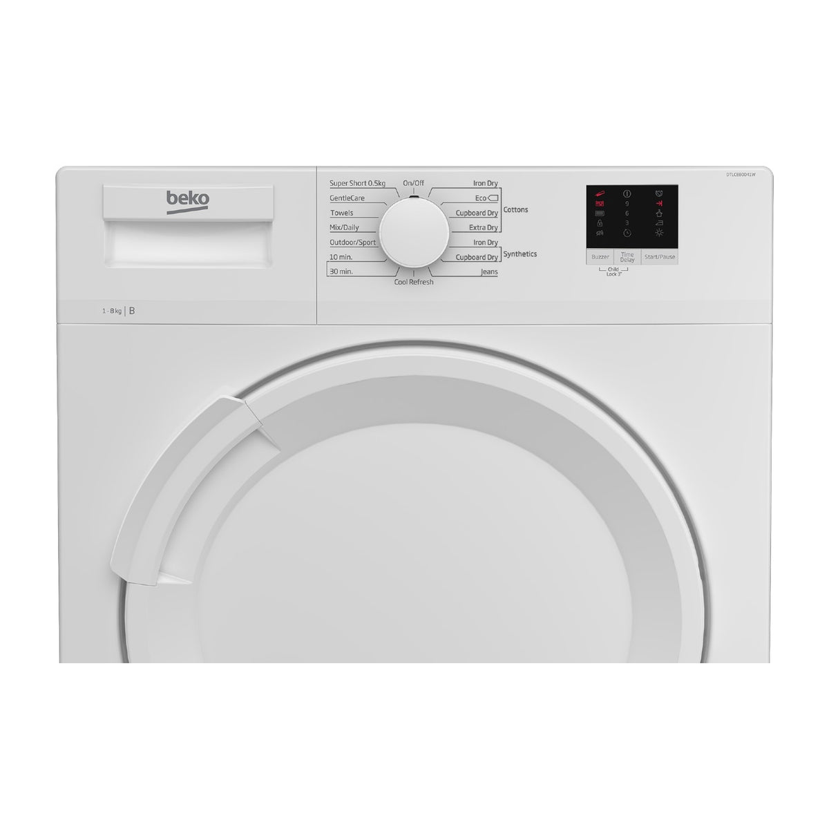 Beko DTLCE80041W 8kg Condenser Tumble Dryer - White