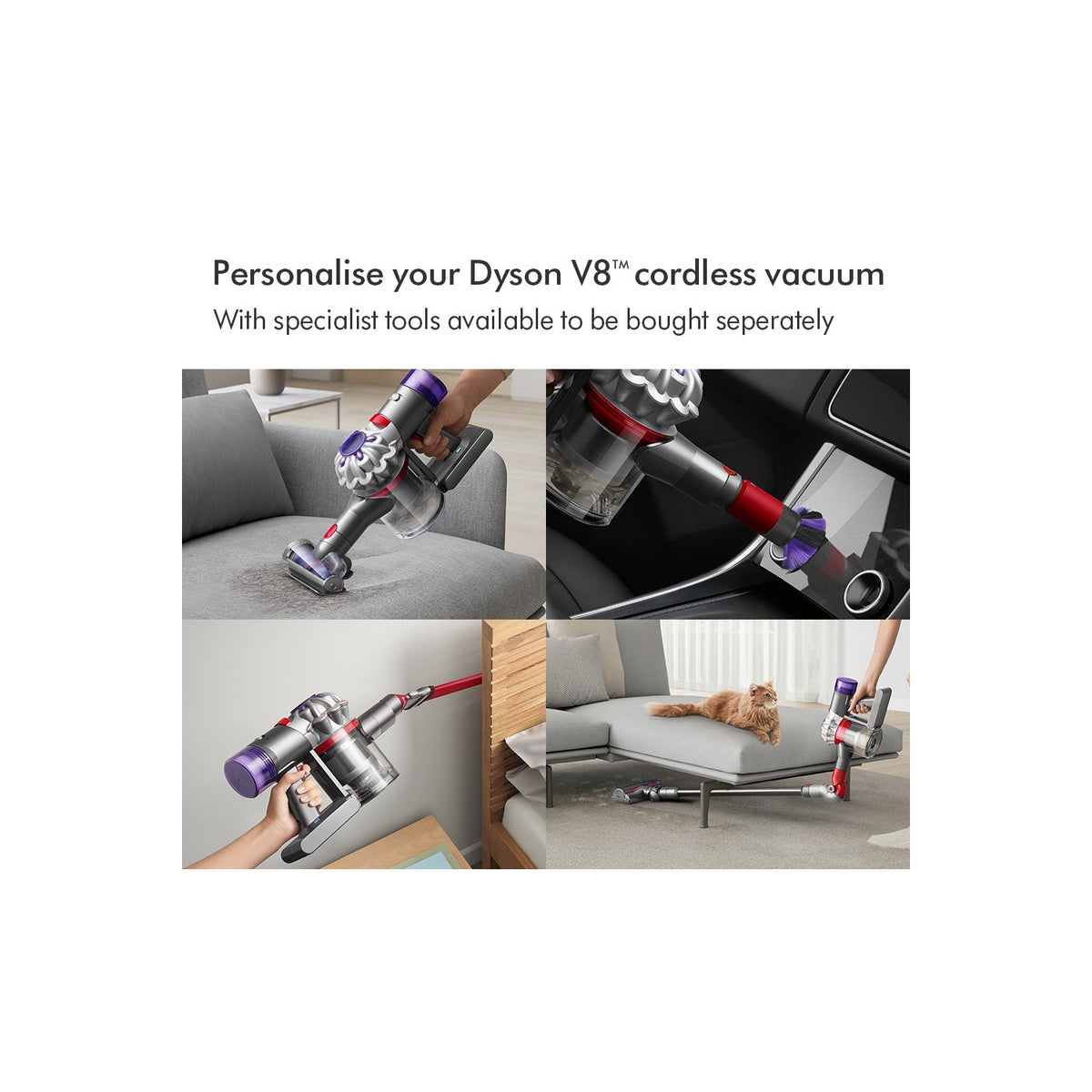 Dyson V8ADVANCED-24 Vacuum Cleaner - Silver/Nickel