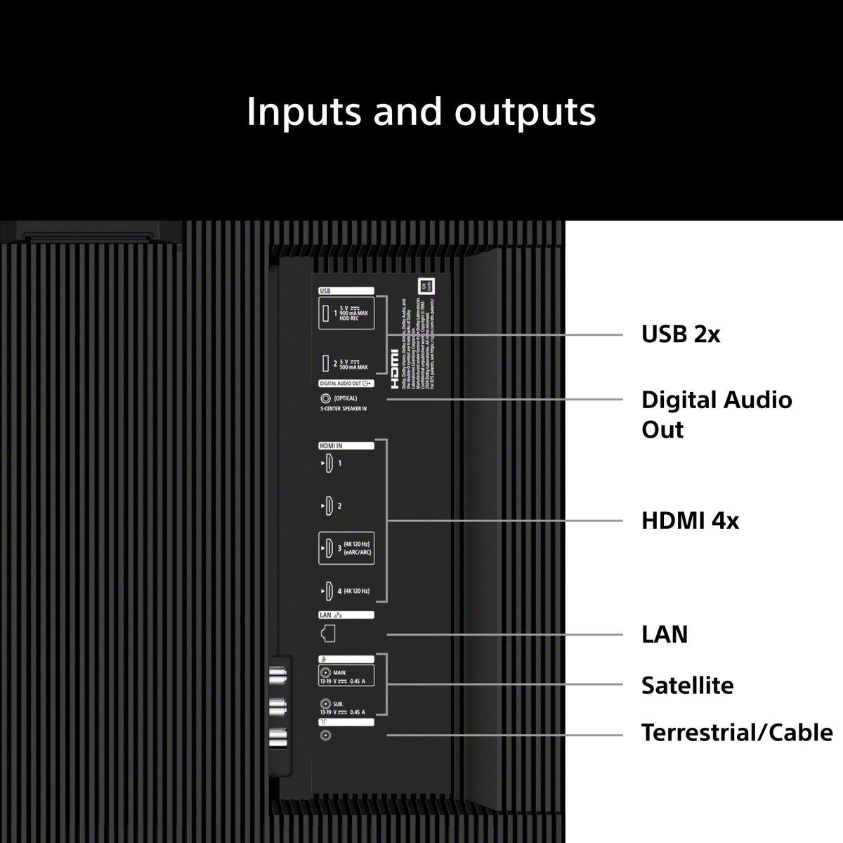 Sony BRAVIA 9 II connections