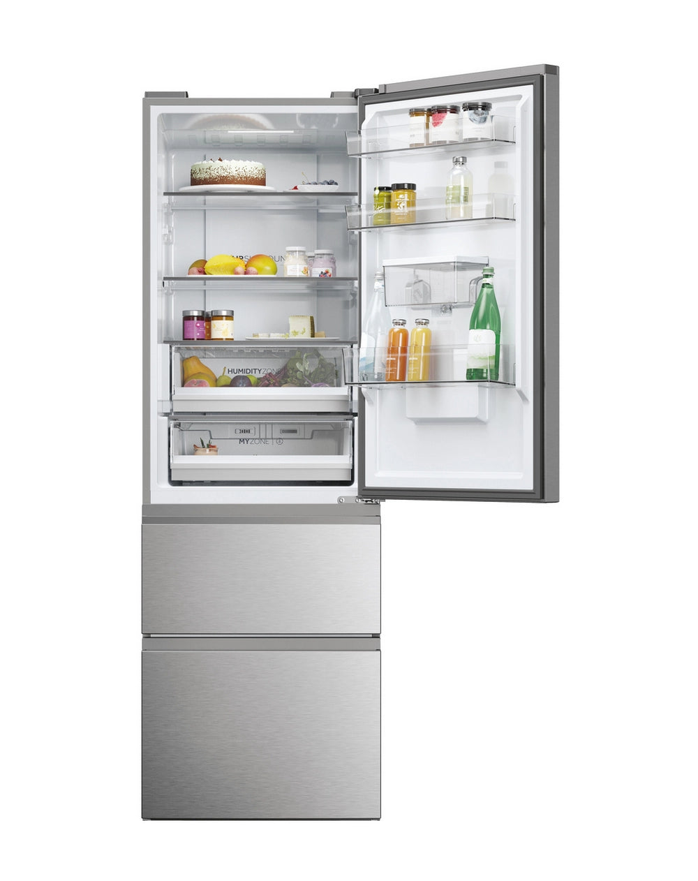 Haier HTW5618EWMG 60/40 Fridge Freezer - Silver