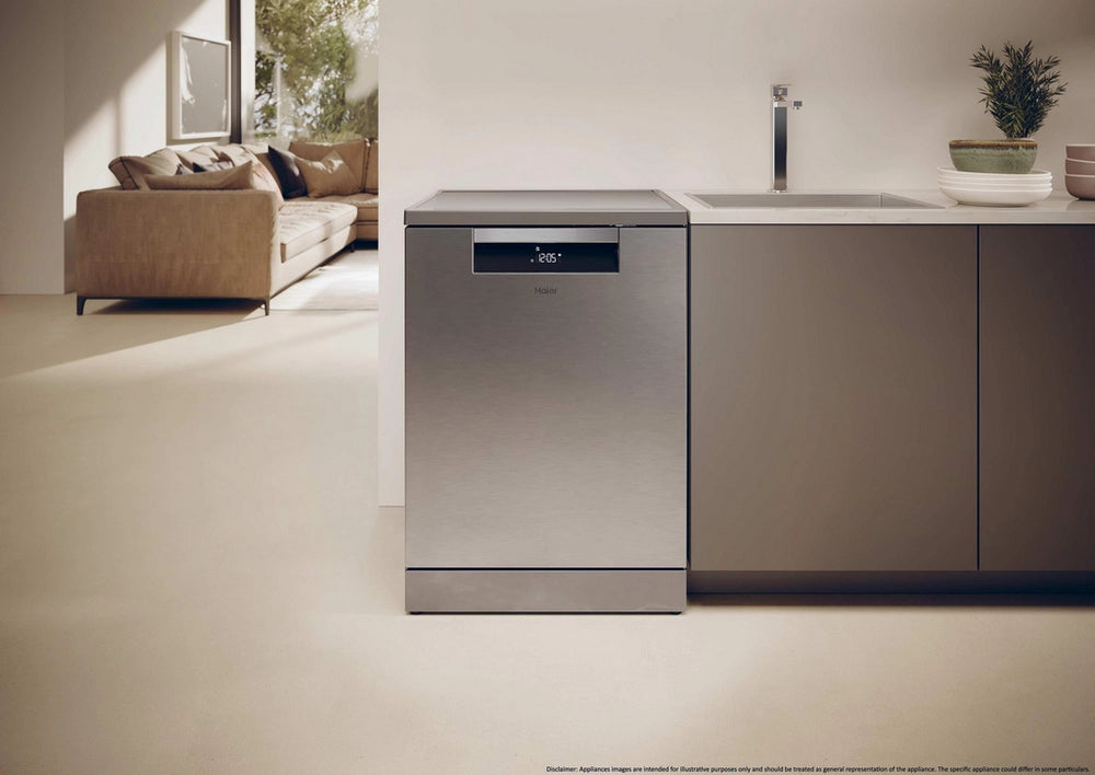 Haier XF 6B2M3BX-80 Dishwasher - Silver - 16 Place Settings