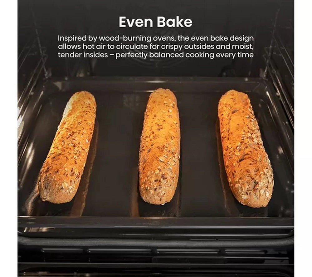 Hisense BI622ABPGUK Built In Electric Single Steam, Plug & Play Oven - Jet Black