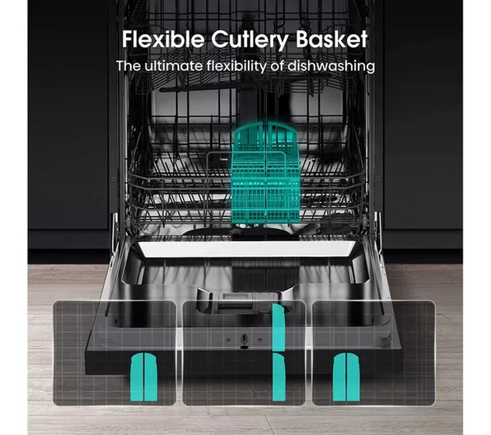 Hisense HS642D90XUK Dishwasher - Stainless Steel - 14 Place Settings